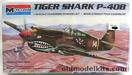 Monogram 1/48 Tiger Shark P-40B - USAF/ RAF / AVG Flying Tigers, 5209 plastic model kit